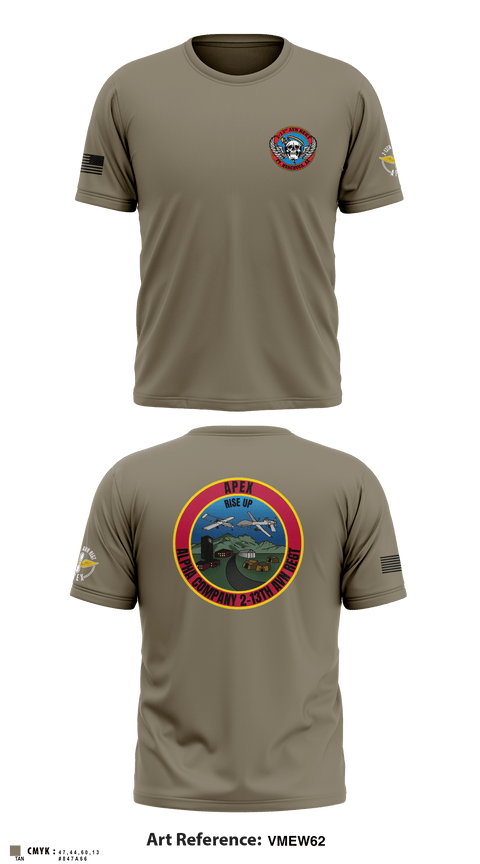 Short Sleeve Performance Shirt, A Co, 2-13th AVN REGT, , Teamtime, Team time, sublimation, custom sports apparel, team uniforms, spirit wear, spiritwear, sports uniforms, custom shirts, team store, custom team store, fundraiser sports, apparel fundraiser