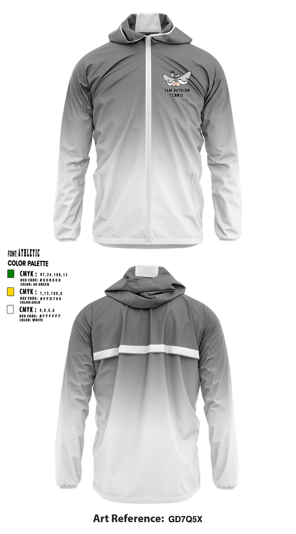 Windbreaker, Sam Rayburn High School Tennis, Tennis, Teamtime, Team time, sublimation, custom sports apparel, team uniforms, spirit wear, spiritwear, sports uniforms, custom shirts, team store, custom team store, fundraiser sports, apparel fundraiser