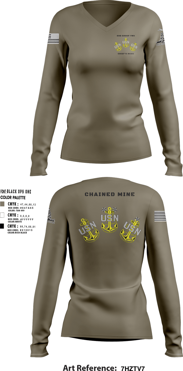 Women's Long Sleeve Vneck Shirt, , Navy, Teamtime, Team time, sublimation, custom sports apparel, team uniforms, spirit wear, spiritwear, sports uniforms, custom shirts, team store, custom team store, fundraiser sports, apparel fundraiser