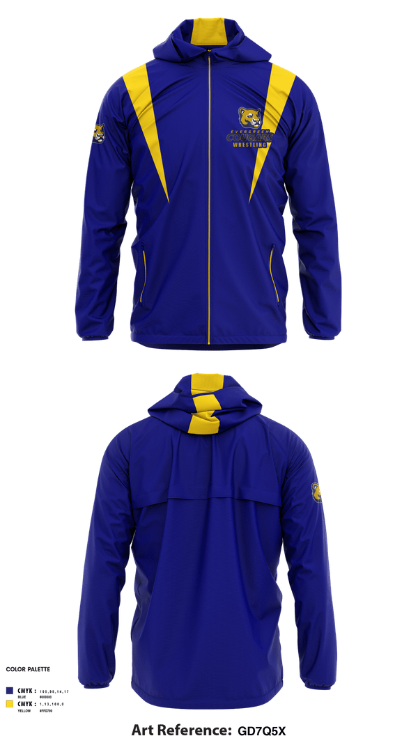 Windbreaker, Evergreen High School Wrestling, Wrestling, Teamtime, Team time, sublimation, custom sports apparel, team uniforms, spirit wear, spiritwear, sports uniforms, custom shirts, team store, custom team store, fundraiser sports, apparel fundraiser