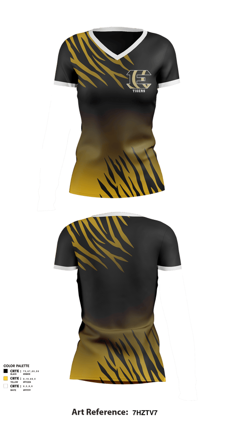 Women's Short Sleeve Vneck Shirt, Ethel High School, Spirit Store, Teamtime, Team time, sublimation, custom sports apparel, team uniforms, spirit wear, spiritwear, sports uniforms, custom shirts, team store, custom team store, fundraiser sports, apparel fundraiser