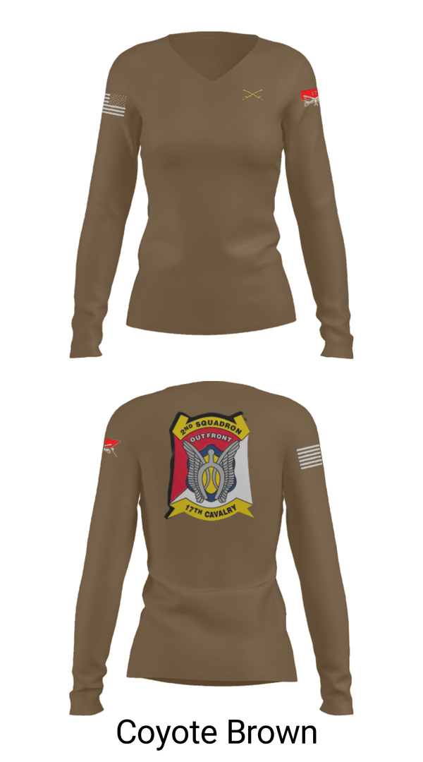 Women's Long Sleeve Vneck Shirt, , Army, Teamtime, Team time, sublimation, custom sports apparel, team uniforms, spirit wear, spiritwear, sports uniforms, custom shirts, team store, custom team store, fundraiser sports, apparel fundraiser