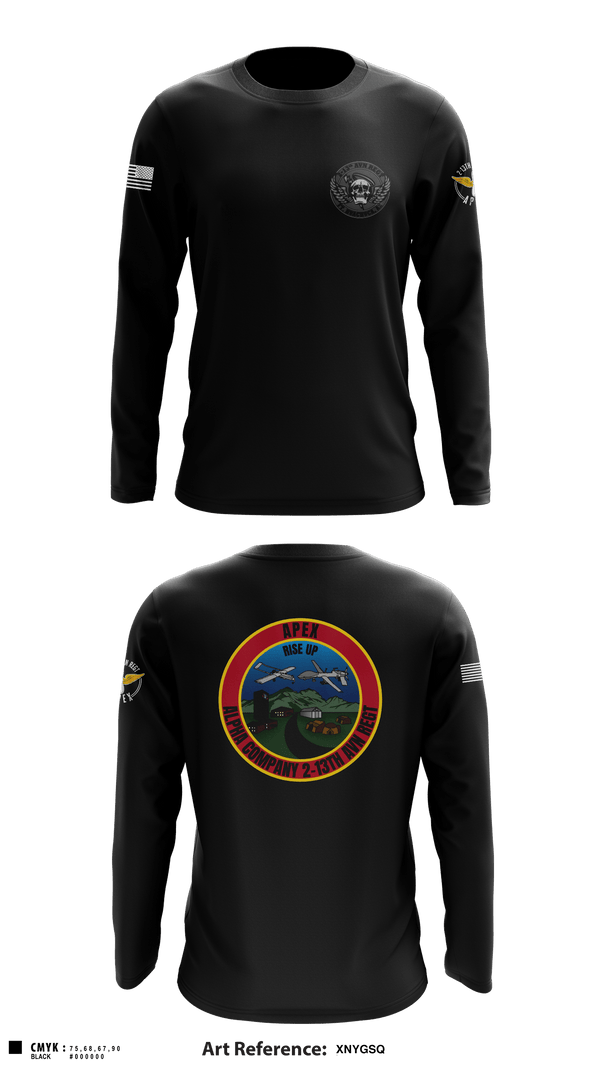Long Sleeve Performance Shirt, A Co, 2-13th AVN REGT, , Teamtime, Team time, sublimation, custom sports apparel, team uniforms, spirit wear, spiritwear, sports uniforms, custom shirts, team store, custom team store, fundraiser sports, apparel fundraiser