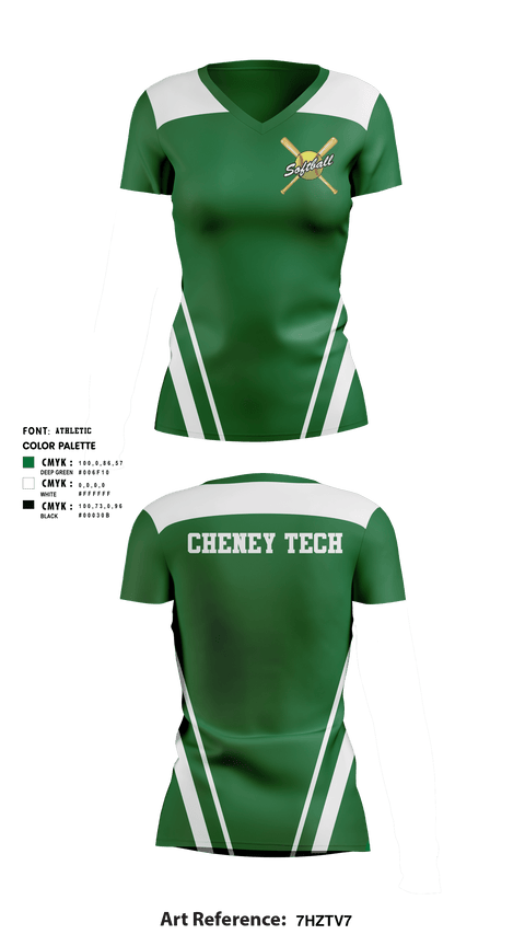Women's Short Sleeve Vneck Shirt, Cheney Tech, Softball, Teamtime, Team time, sublimation, custom sports apparel, team uniforms, spirit wear, spiritwear, sports uniforms, custom shirts, team store, custom team store, fundraiser sports, apparel fundraiser