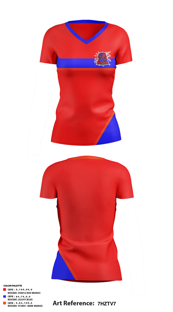 Women's Short Sleeve Vneck Shirt, Kingdom UnitedKingdom United, , Teamtime, Team time, sublimation, custom sports apparel, team uniforms, spirit wear, spiritwear, sports uniforms, custom shirts, team store, custom team store, fundraiser sports, apparel fundraiser