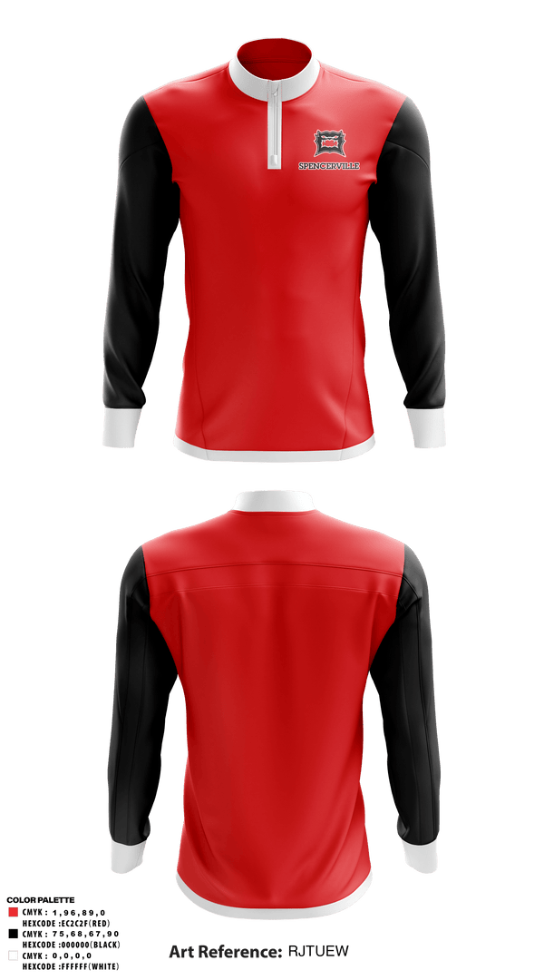 Quarter Zip Jacket, Spencerville Middle School Baseball, Baseball, Teamtime, Team time, sublimation, custom sports apparel, team uniforms, spirit wear, spiritwear, sports uniforms, custom shirts, team store, custom team store, fundraiser sports, apparel fundraiser