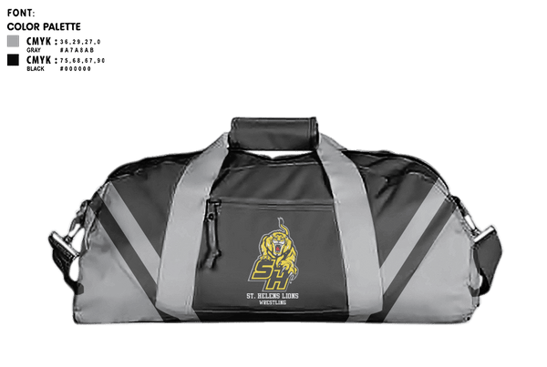 Duffle Bag, St Helens High School Wrestling, Wrestling, Teamtime, Team time, sublimation, custom sports apparel, team uniforms, spirit wear, spiritwear, sports uniforms, custom shirts, team store, custom team store, fundraiser sports, apparel fundraiser