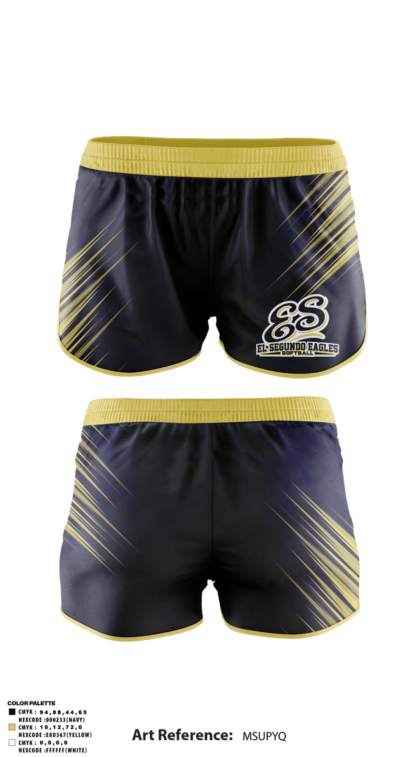 Track Shorts, El Segundo Eagles Softball, Softball, Teamtime, Team time, sublimation, custom sports apparel, team uniforms, spirit wear, spiritwear, sports uniforms, custom shirts, team store, custom team store, fundraiser sports, apparel fundraiser