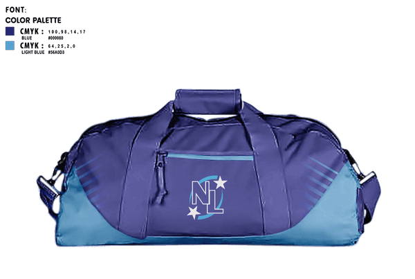 Duffle Bag, North Lake Little League, Spirit Store, Teamtime, Team time, sublimation, custom sports apparel, team uniforms, spirit wear, spiritwear, sports uniforms, custom shirts, team store, custom team store, fundraiser sports, apparel fundraiser