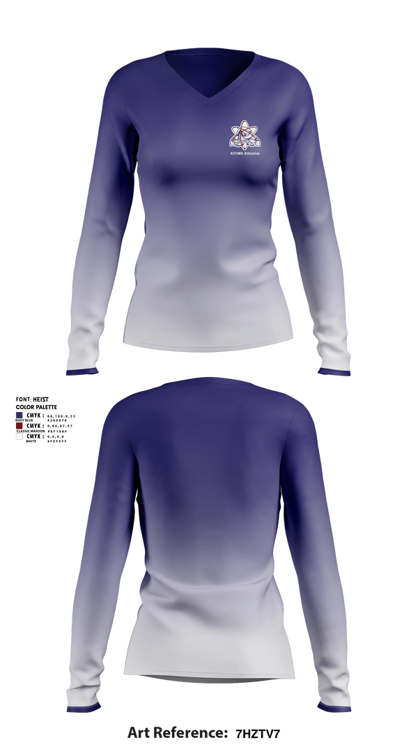 Women's Long Sleeve Vneck Shirt, SYRACUSE ACADEMY, Men's Soccer, Teamtime, Team time, sublimation, custom sports apparel, team uniforms, spirit wear, spiritwear, sports uniforms, custom shirts, team store, custom team store, fundraiser sports, apparel fundraiser