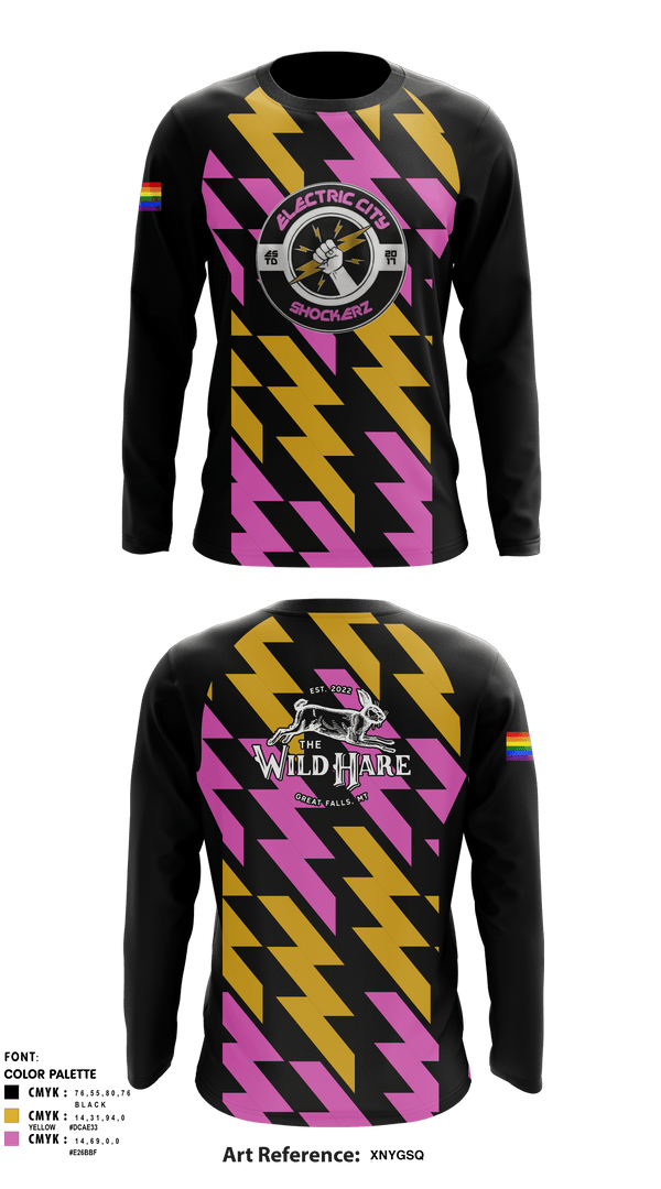 Long Sleeve Performance Shirt, Electric city shockerz, Rugby, Teamtime, Team time, sublimation, custom sports apparel, team uniforms, spirit wear, spiritwear, sports uniforms, custom shirts, team store, custom team store, fundraiser sports, apparel fundraiser