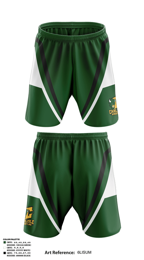 Fight Shorts, Carlisle High School Wrestling, Wrestling, Teamtime, Team time, sublimation, custom sports apparel, team uniforms, spirit wear, spiritwear, sports uniforms, custom shirts, team store, custom team store, fundraiser sports, apparel fundraiser