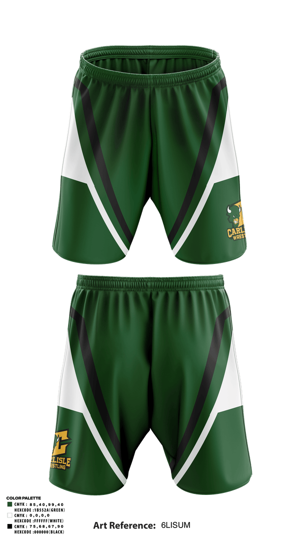 Fight Shorts, Carlisle High School Wrestling, Wrestling, Teamtime, Team time, sublimation, custom sports apparel, team uniforms, spirit wear, spiritwear, sports uniforms, custom shirts, team store, custom team store, fundraiser sports, apparel fundraiser