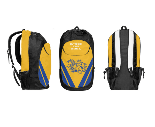 Gear Bag, Sumter High School Swimming, Swimming, Teamtime, Team time, sublimation, custom sports apparel, team uniforms, spirit wear, spiritwear, sports uniforms, custom shirts, team store, custom team store, fundraiser sports, apparel fundraiser