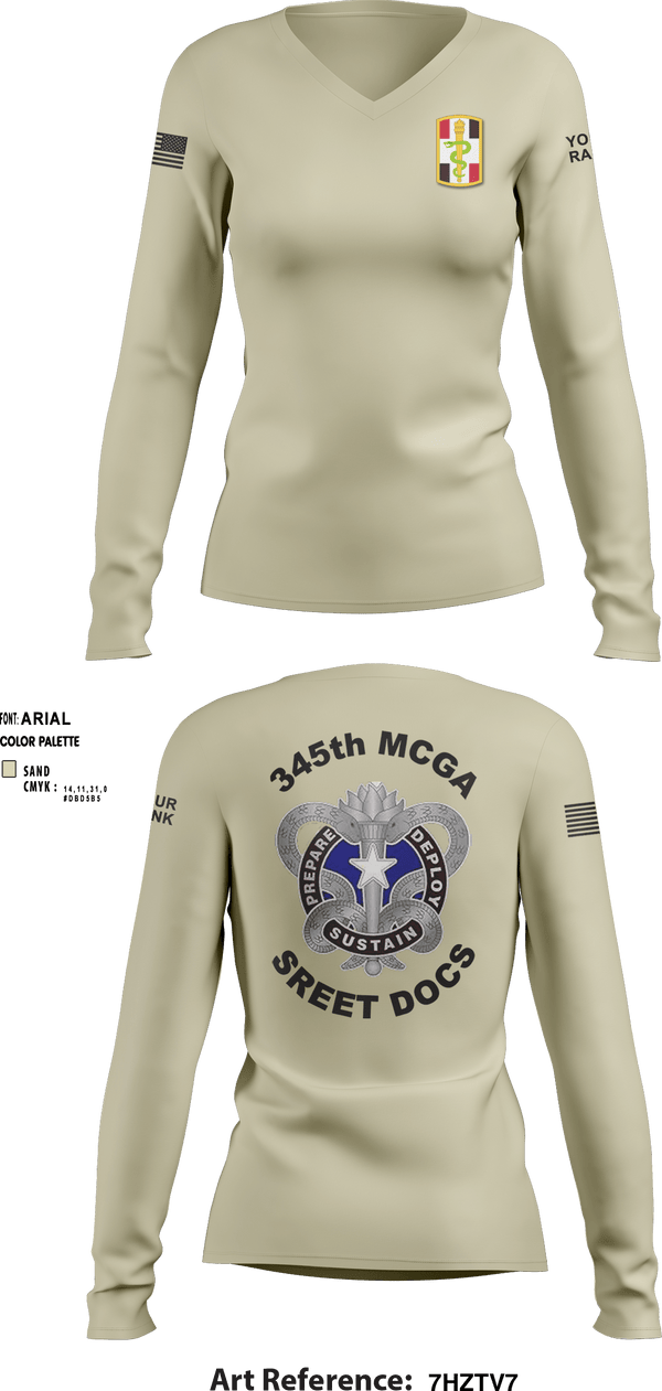 Women's Long Sleeve Vneck Shirt, , Army, Teamtime, Team time, sublimation, custom sports apparel, team uniforms, spirit wear, spiritwear, sports uniforms, custom shirts, team store, custom team store, fundraiser sports, apparel fundraiser