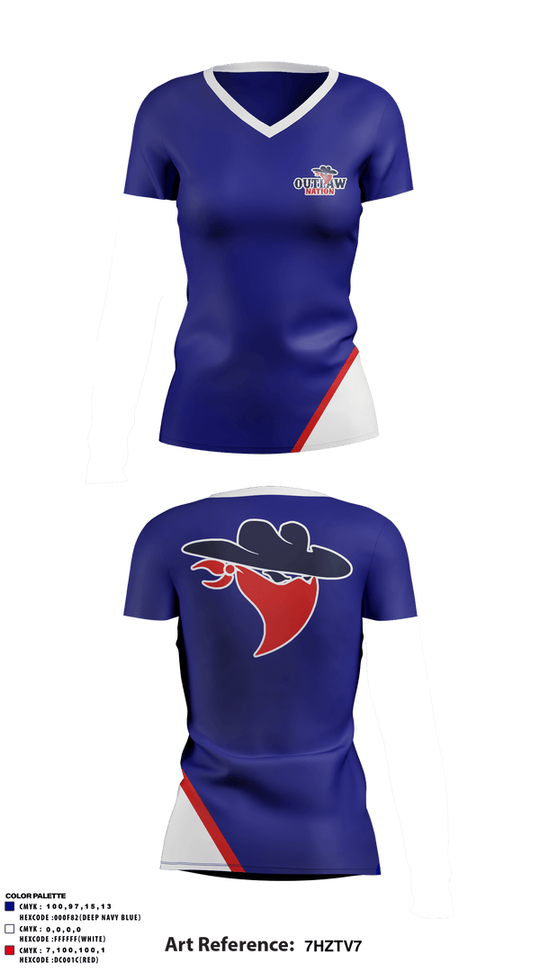 Women's Short Sleeve Vneck Shirt, Saugerties Outlaws, Football, Teamtime, Team time, sublimation, custom sports apparel, team uniforms, spirit wear, spiritwear, sports uniforms, custom shirts, team store, custom team store, fundraiser sports, apparel fundraiser