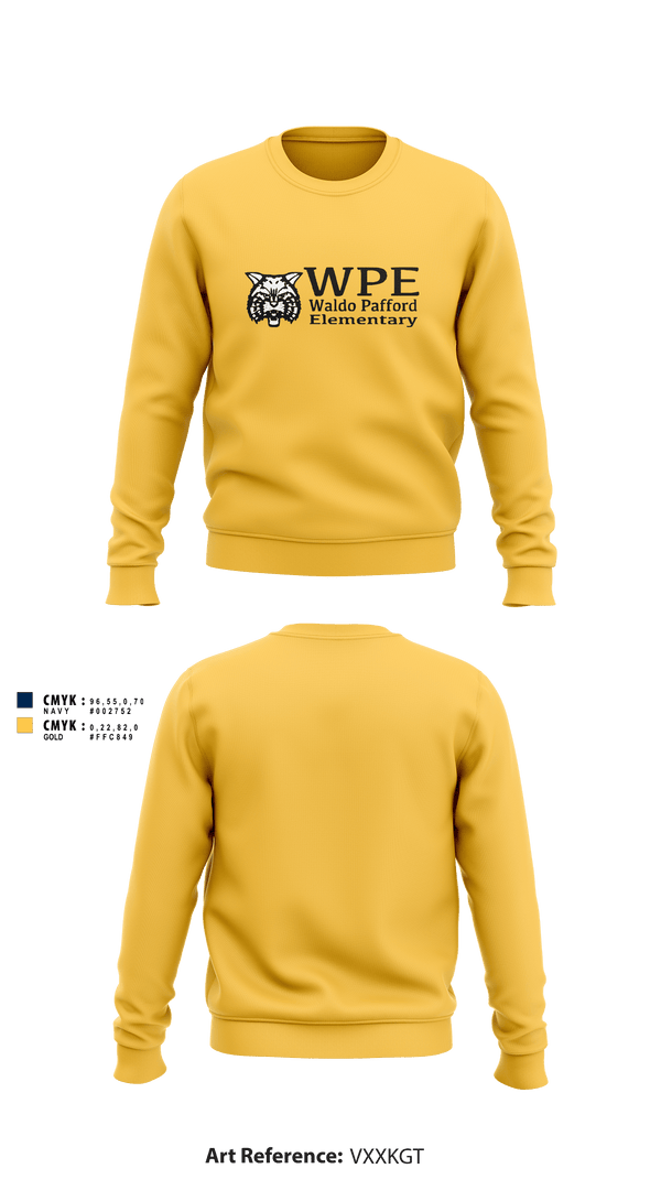 Crew Neck Sweatshirt, Waldo Pafford Elementary, Spirit Store, Teamtime, Team time, sublimation, custom sports apparel, team uniforms, spirit wear, spiritwear, sports uniforms, custom shirts, team store, custom team store, fundraiser sports, apparel fundraiser