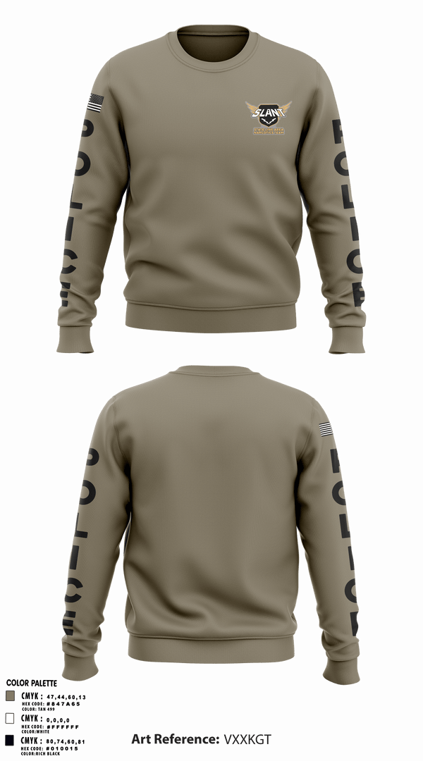 Crew Neck Sweatshirt, , Police, Teamtime, Team time, sublimation, custom sports apparel, team uniforms, spirit wear, spiritwear, sports uniforms, custom shirts, team store, custom team store, fundraiser sports, apparel fundraiser