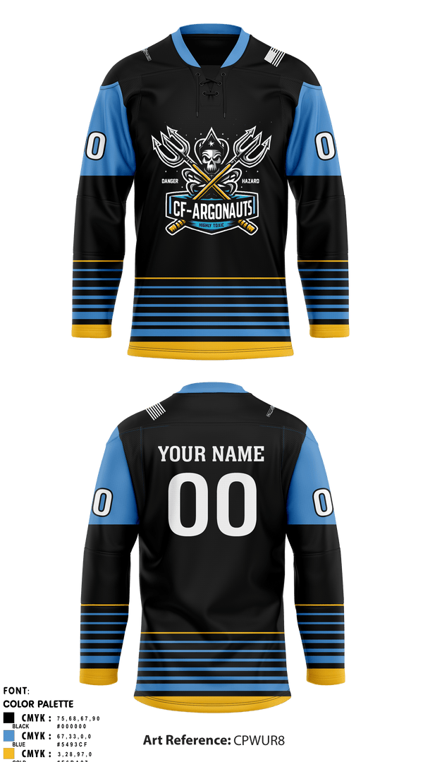 Hockey Jersey, CF-ARGONAUTS, Ice Hockey, Teamtime, Team time, sublimation, custom sports apparel, team uniforms, spirit wear, spiritwear, sports uniforms, custom shirts, team store, custom team store, fundraiser sports, apparel fundraiser