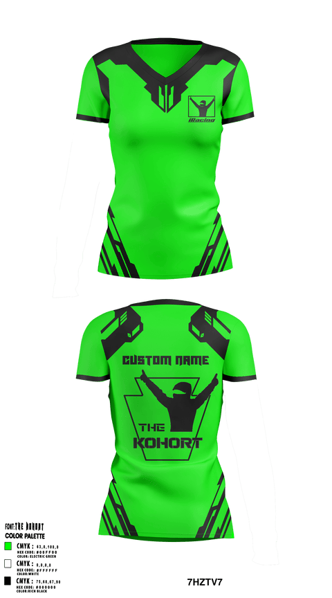 Women's Short Sleeve Vneck Shirt, The Kohort, E-Sports, Teamtime, Team time, sublimation, custom sports apparel, team uniforms, spirit wear, spiritwear, sports uniforms, custom shirts, team store, custom team store, fundraiser sports, apparel fundraiser