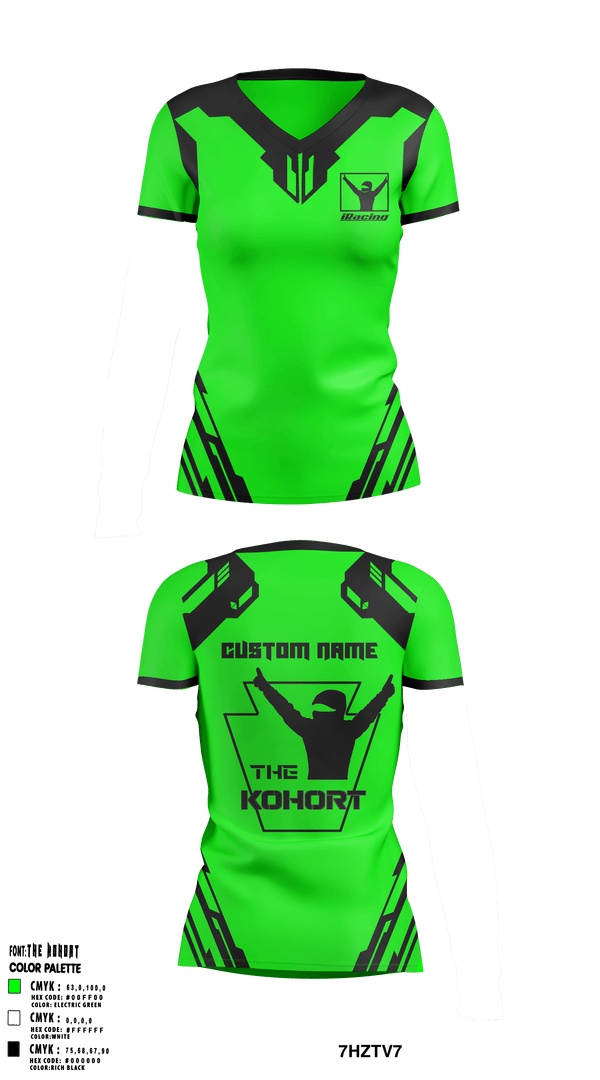 Women's Short Sleeve Vneck Shirt, The Kohort, E-Sports, Teamtime, Team time, sublimation, custom sports apparel, team uniforms, spirit wear, spiritwear, sports uniforms, custom shirts, team store, custom team store, fundraiser sports, apparel fundraiser