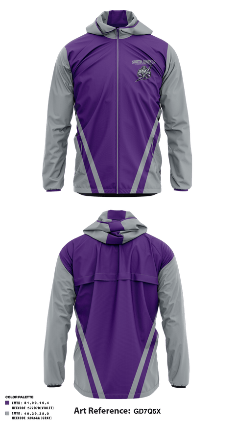 Windbreaker, South Garner High School Track and Field, Track & Field, Teamtime, Team time, sublimation, custom sports apparel, team uniforms, spirit wear, spiritwear, sports uniforms, custom shirts, team store, custom team store, fundraiser sports, apparel fundraiser