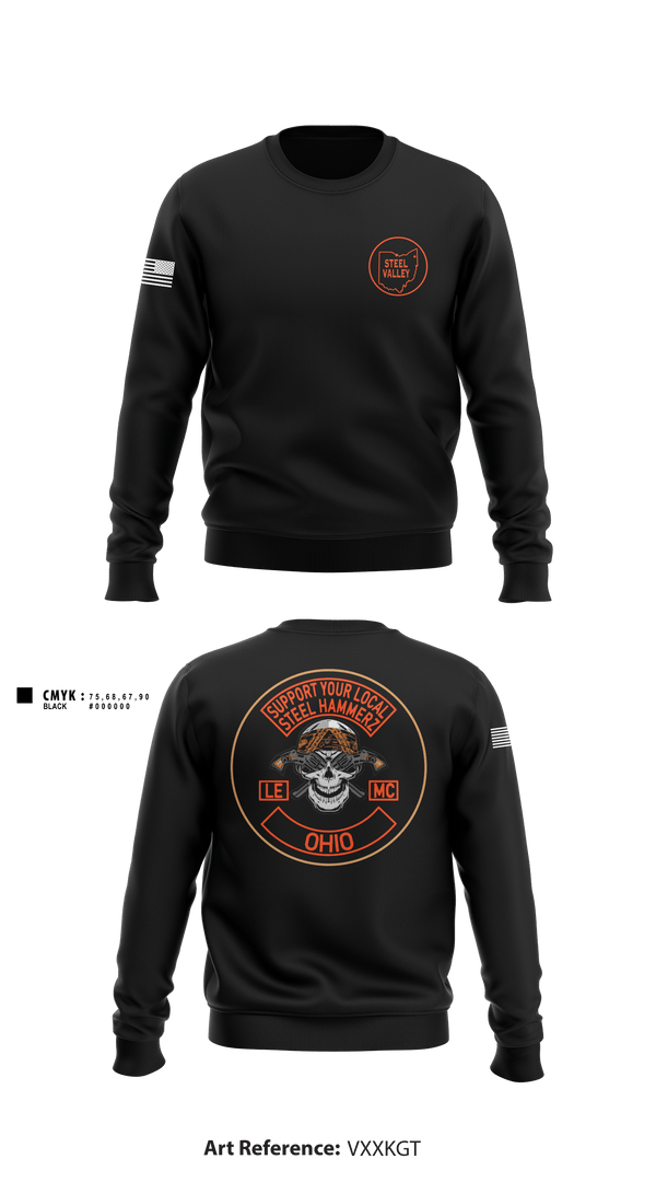 Crew Neck Sweatshirt, Support steel hammerz, Police, Teamtime, Team time, sublimation, custom sports apparel, team uniforms, spirit wear, spiritwear, sports uniforms, custom shirts, team store, custom team store, fundraiser sports, apparel fundraiser