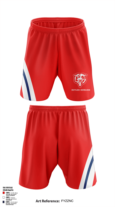 Athletic Shorts With Pockets, Butler High School Bowling, Bowling, Teamtime, Team time, sublimation, custom sports apparel, team uniforms, spirit wear, spiritwear, sports uniforms, custom shirts, team store, custom team store, fundraiser sports, apparel fundraiser