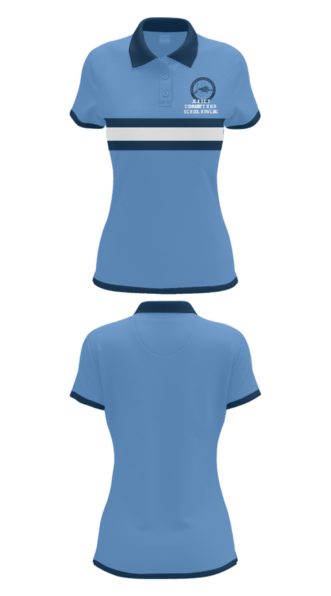 Short Sleeve Performance Polo, Jersey Community High School Bowling, Bowling, Teamtime, Team time, sublimation, custom sports apparel, team uniforms, spirit wear, spiritwear, sports uniforms, custom shirts, team store, custom team store, fundraiser sports, apparel fundraiser