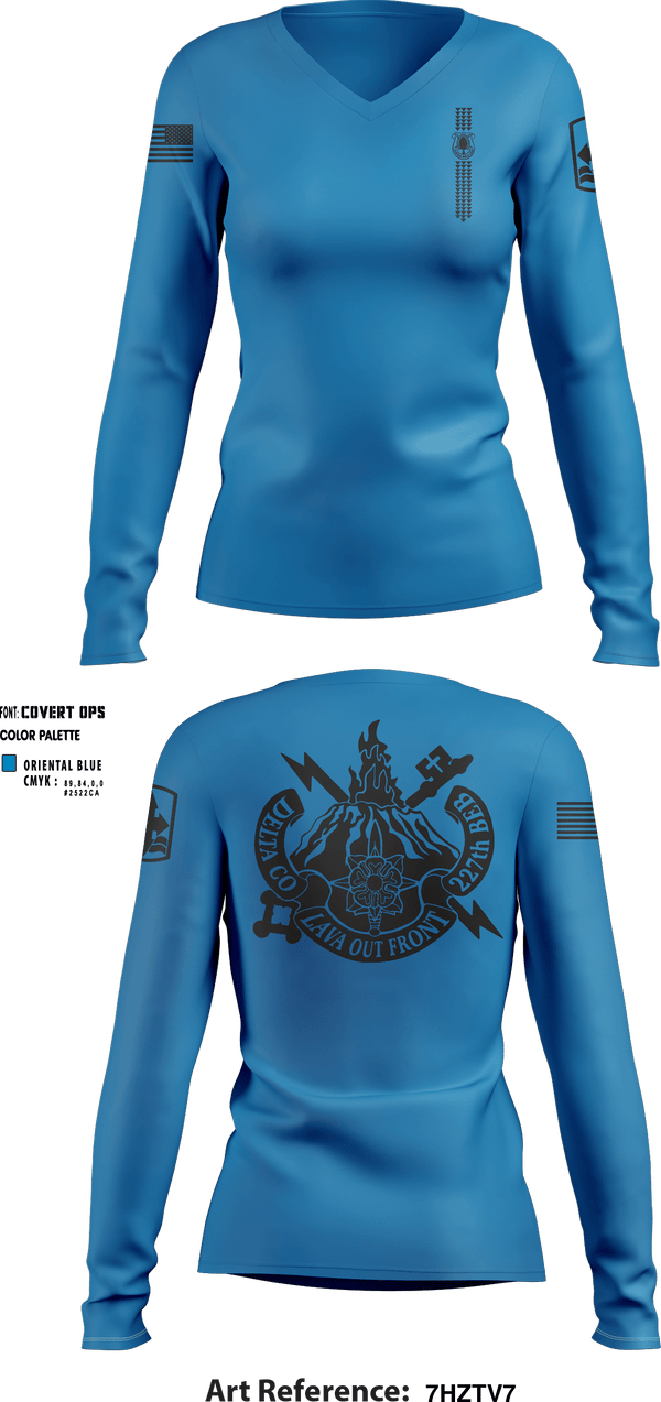 Women's Long Sleeve Vneck Shirt, , National Guard, Teamtime, Team time, sublimation, custom sports apparel, team uniforms, spirit wear, spiritwear, sports uniforms, custom shirts, team store, custom team store, fundraiser sports, apparel fundraiser