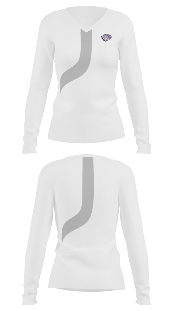 Women's Long Sleeve Vneck Shirt, Kee High School Basketball, Men's Basketball, Teamtime, Team time, sublimation, custom sports apparel, team uniforms, spirit wear, spiritwear, sports uniforms, custom shirts, team store, custom team store, fundraiser sports, apparel fundraiser