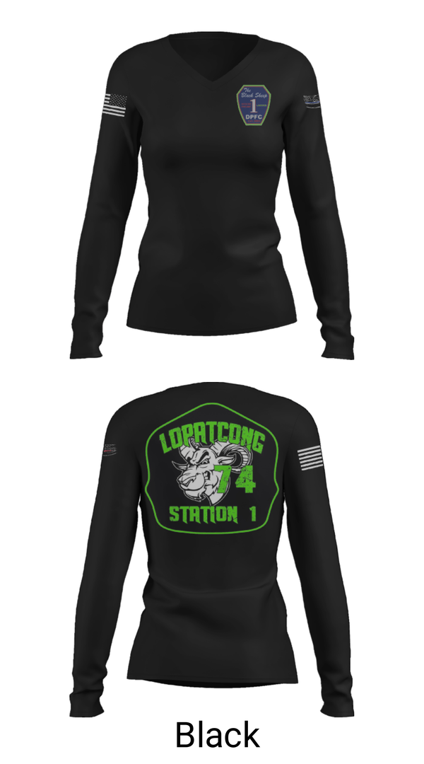 Women's Long Sleeve Vneck Shirt, , Fire Department, Teamtime, Team time, sublimation, custom sports apparel, team uniforms, spirit wear, spiritwear, sports uniforms, custom shirts, team store, custom team store, fundraiser sports, apparel fundraiser