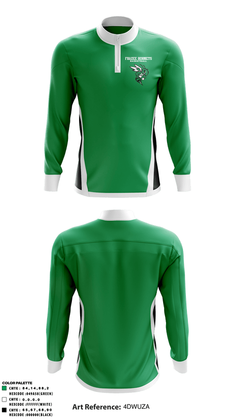 Quarter Zip Jacket, Frazee Hornets, Men's Basketball, Teamtime, Team time, sublimation, custom sports apparel, team uniforms, spirit wear, spiritwear, sports uniforms, custom shirts, team store, custom team store, fundraiser sports, apparel fundraiser