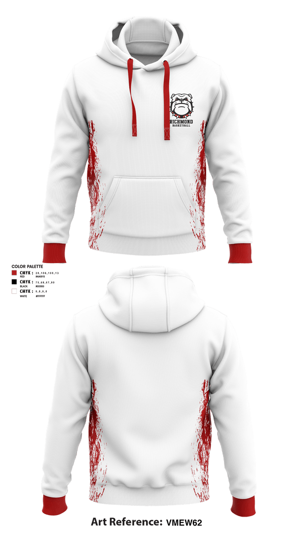 Hoodie, Richmond High School of the Arts Basketball, Women's Basketball, Teamtime, Team time, sublimation, custom sports apparel, team uniforms, spirit wear, spiritwear, sports uniforms, custom shirts, team store, custom team store, fundraiser sports, apparel fundraiser
