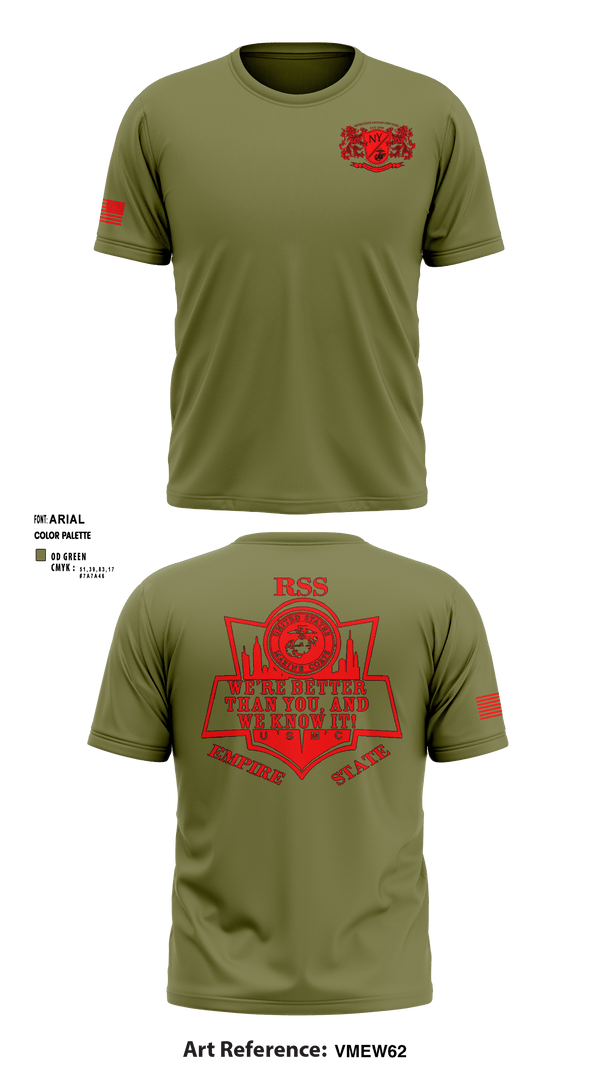 Short Sleeve Performance Shirt, RSS EMPIRE STATE, Marines, Teamtime, Team time, sublimation, custom sports apparel, team uniforms, spirit wear, spiritwear, sports uniforms, custom shirts, team store, custom team store, fundraiser sports, apparel fundraiser