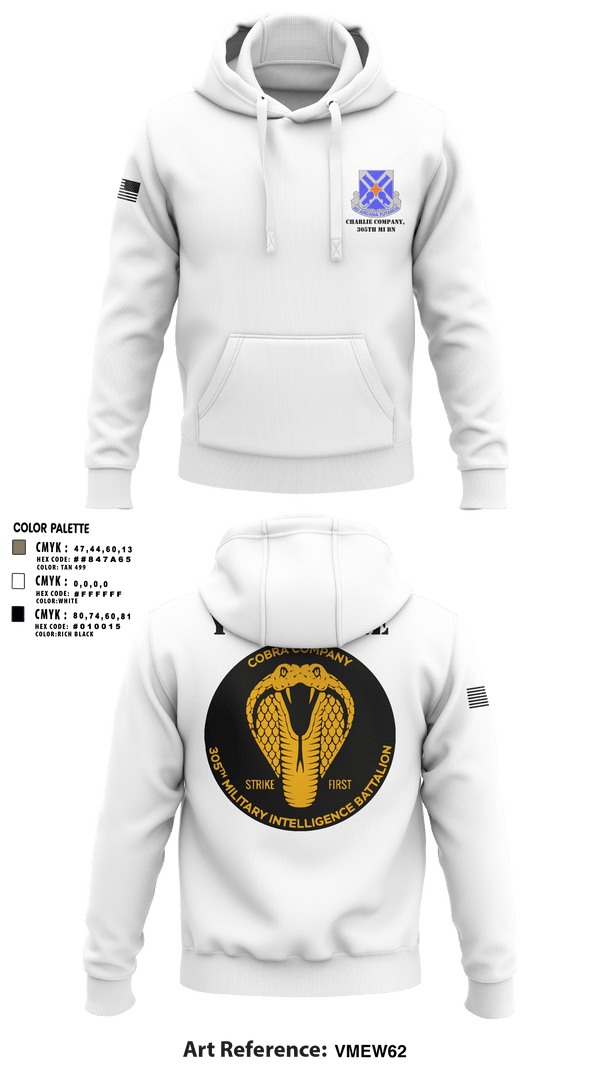Hoodie, Charlie Company, 305th MI BN, , Teamtime, Team time, sublimation, custom sports apparel, team uniforms, spirit wear, spiritwear, sports uniforms, custom shirts, team store, custom team store, fundraiser sports, apparel fundraiser