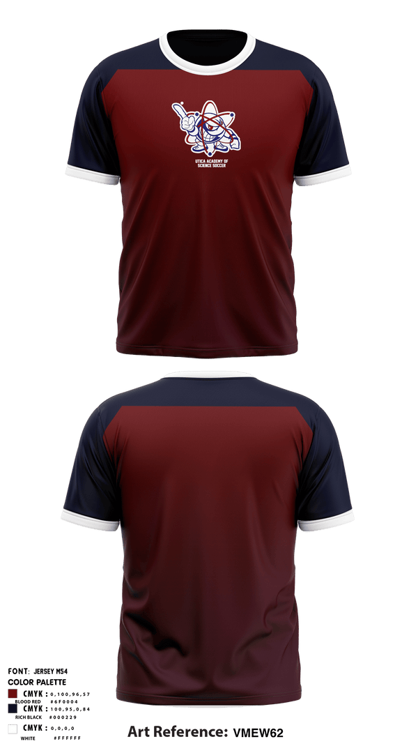 Short Sleeve Performance Shirt, Utica Academy of Science Charter School Soccer, Men's Soccer, Teamtime, Team time, sublimation, custom sports apparel, team uniforms, spirit wear, spiritwear, sports uniforms, custom shirts, team store, custom team store, fundraiser sports, apparel fundraiser