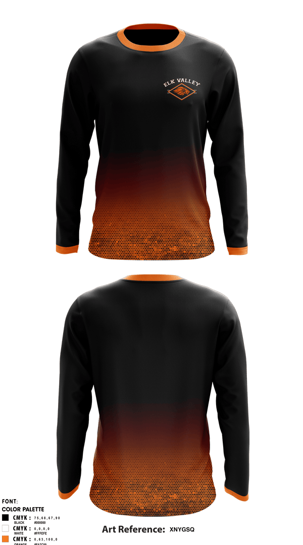 Long Sleeve Performance Shirt, Elk Valley Senior High School, Spirit Store, Teamtime, Team time, sublimation, custom sports apparel, team uniforms, spirit wear, spiritwear, sports uniforms, custom shirts, team store, custom team store, fundraiser sports, apparel fundraiser