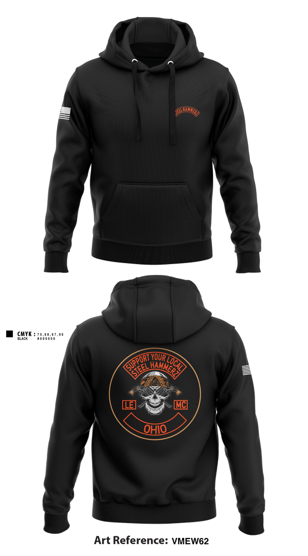 Hoodie, Support steel hammerz, Police, Teamtime, Team time, sublimation, custom sports apparel, team uniforms, spirit wear, spiritwear, sports uniforms, custom shirts, team store, custom team store, fundraiser sports, apparel fundraiser