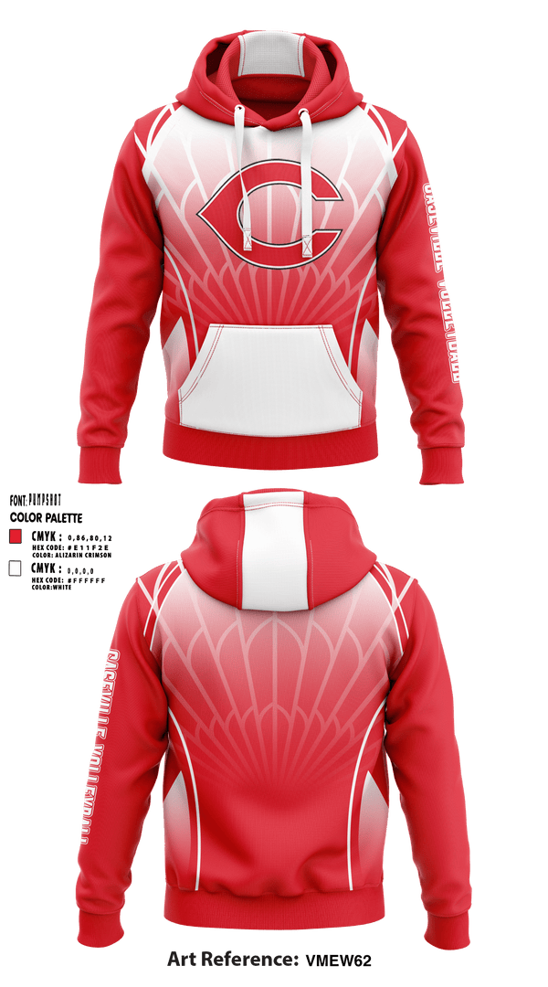 Hoodie, Caseville Junior High School Volleyball, Women's Volleyball, Teamtime, Team time, sublimation, custom sports apparel, team uniforms, spirit wear, spiritwear, sports uniforms, custom shirts, team store, custom team store, fundraiser sports, apparel fundraiser