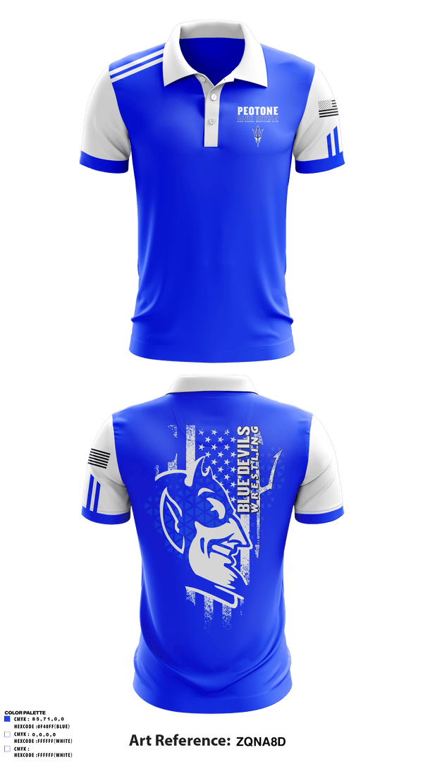 Short Sleeve Performance Polo, Peotone Blue Devils, Wrestling, Teamtime, Team time, sublimation, custom sports apparel, team uniforms, spirit wear, spiritwear, sports uniforms, custom shirts, team store, custom team store, fundraiser sports, apparel fundraiser