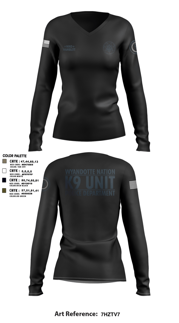 Women's Long Sleeve Vneck Shirt, , Police, Teamtime, Team time, sublimation, custom sports apparel, team uniforms, spirit wear, spiritwear, sports uniforms, custom shirts, team store, custom team store, fundraiser sports, apparel fundraiser