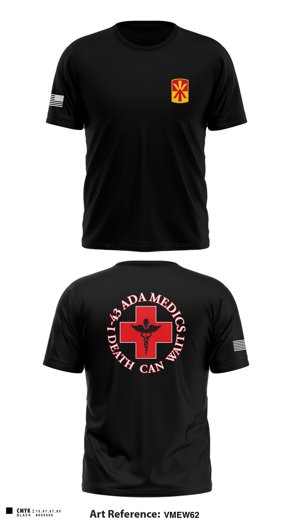 Short Sleeve Performance Shirt, Medics, 1-43 ADA, Army, Teamtime, Team time, sublimation, custom sports apparel, team uniforms, spirit wear, spiritwear, sports uniforms, custom shirts, team store, custom team store, fundraiser sports, apparel fundraiser