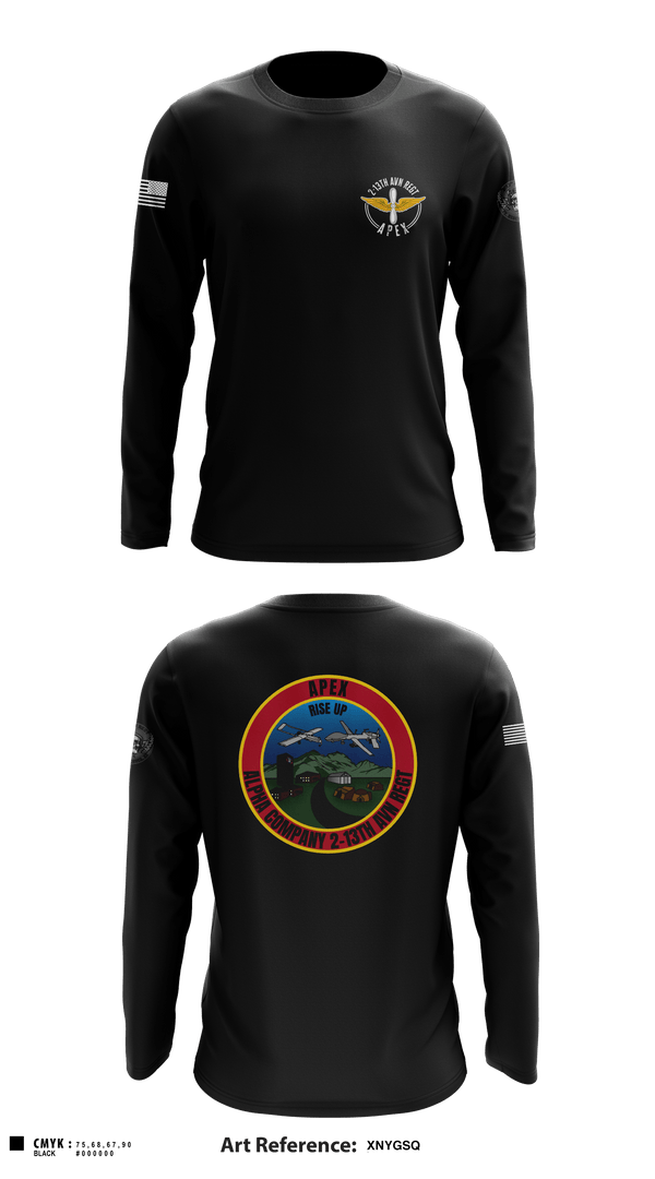 Long Sleeve Performance Shirt, A Co, 2-13th AVN REGT, , Teamtime, Team time, sublimation, custom sports apparel, team uniforms, spirit wear, spiritwear, sports uniforms, custom shirts, team store, custom team store, fundraiser sports, apparel fundraiser