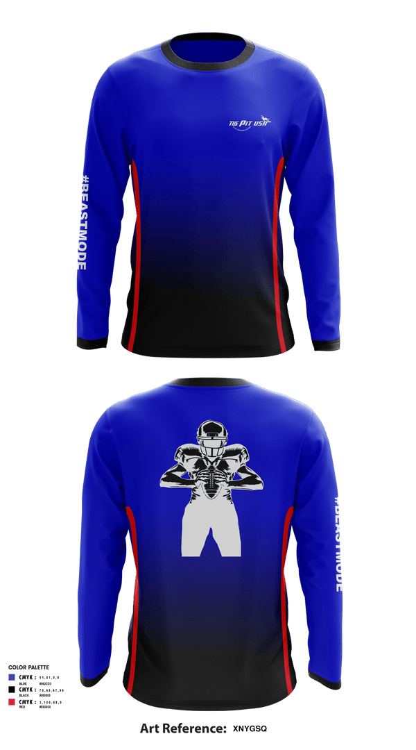 Long Sleeve Performance Shirt, THE PIT U.S.A, Football, Teamtime, Team time, sublimation, custom sports apparel, team uniforms, spirit wear, spiritwear, sports uniforms, custom shirts, team store, custom team store, fundraiser sports, apparel fundraiser