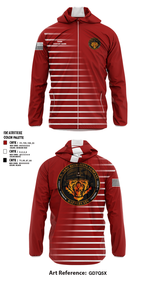 Windbreaker, Evansville Army Recruiting Company, , Teamtime, Team time, sublimation, custom sports apparel, team uniforms, spirit wear, spiritwear, sports uniforms, custom shirts, team store, custom team store, fundraiser sports, apparel fundraiser