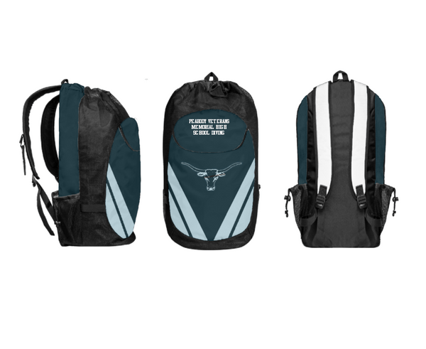 Gear Bag, Peabody Veterans Memorial High School Diving, Swimming, Teamtime, Team time, sublimation, custom sports apparel, team uniforms, spirit wear, spiritwear, sports uniforms, custom shirts, team store, custom team store, fundraiser sports, apparel fundraiser