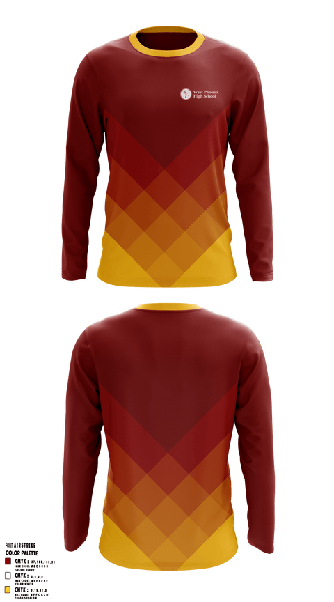 Long Sleeve Performance Shirt, West Phoenix High School, Spirit Store, Teamtime, Team time, sublimation, custom sports apparel, team uniforms, spirit wear, spiritwear, sports uniforms, custom shirts, team store, custom team store, fundraiser sports, apparel fundraiser