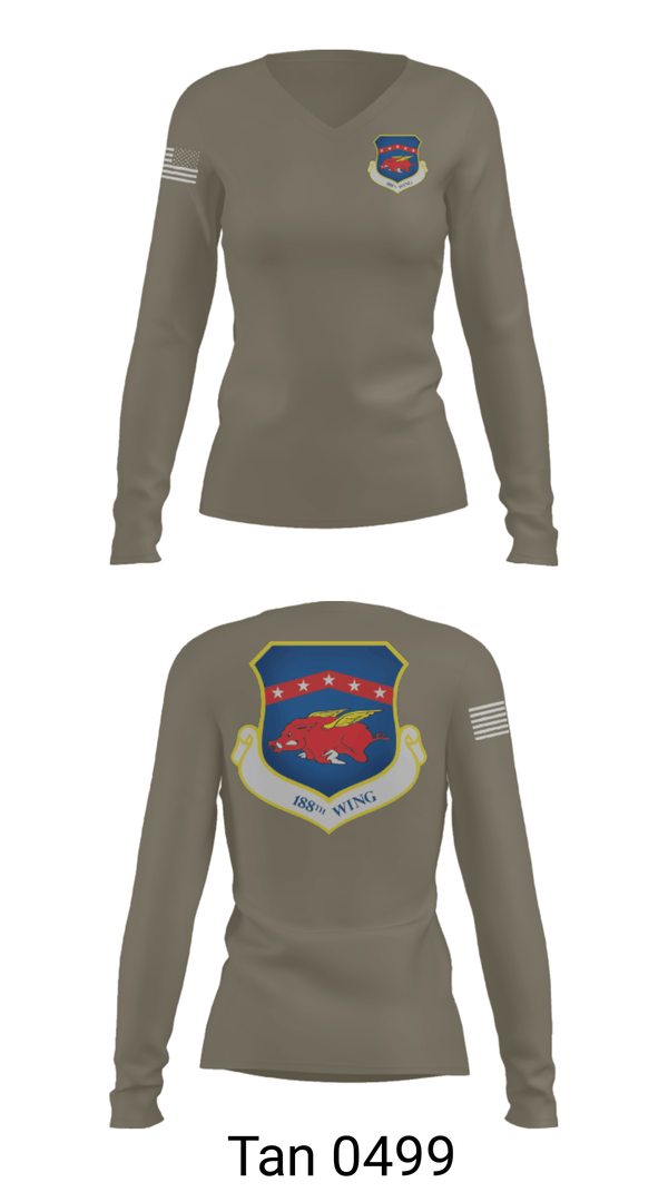 Women's Long Sleeve Vneck Shirt, , Air Force, Teamtime, Team time, sublimation, custom sports apparel, team uniforms, spirit wear, spiritwear, sports uniforms, custom shirts, team store, custom team store, fundraiser sports, apparel fundraiser