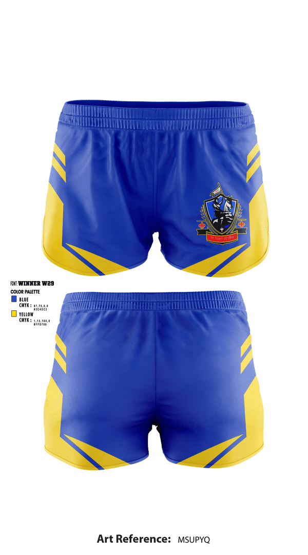 Women's Shorts, St Joan Of Arc Catholic School, Spirit Store, Teamtime, Team time, sublimation, custom sports apparel, team uniforms, spirit wear, spiritwear, sports uniforms, custom shirts, team store, custom team store, fundraiser sports, apparel fundraiser